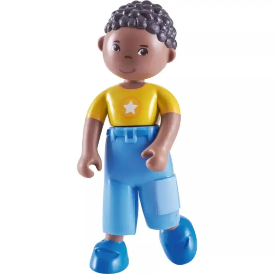 HABA Little Friends Erik - 4" Black Boy Dollhouse Toy Figure Multicolor {1}