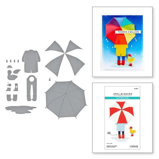 Spellbinders Etched Die From The Out And About Collection-Dancin' In The Rain {5}