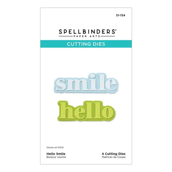 Spellbinders Etched Die From The Out And About Collection-Hello Smile {1}