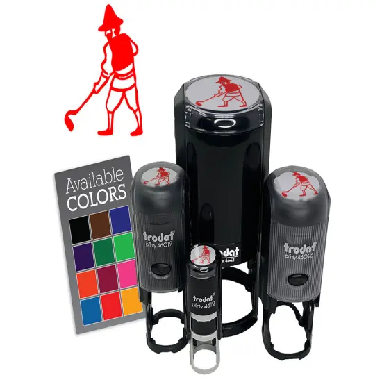 Medieval Farmer Peasant Tilling Land Garden Self-Inking Rubber Stamp Crafting Dry Pad {7}