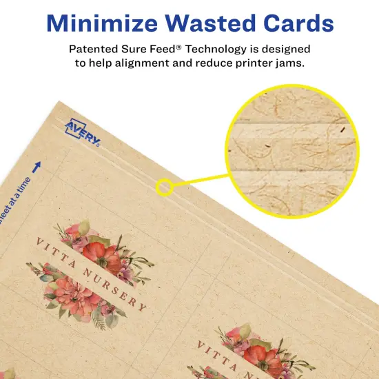 Avery 2-1/2" x 3-1/2" Rectangle, Kraft Brown Business Cards {4}