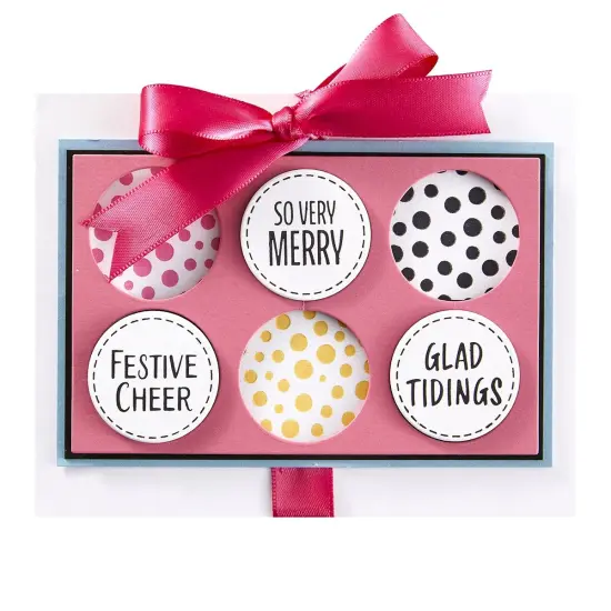 Spellbinders Press Plates & Die Set By Lisa Horton-Festive Circle Sentiments {4}