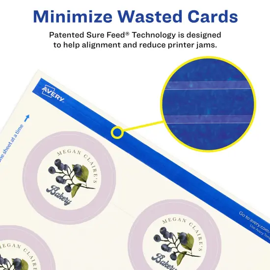 Avery 2" Diameter Round, Matte Ivory Round Cards {4}