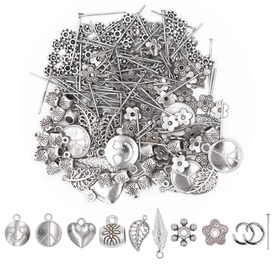 EuTengHao 488Pcs Cat Eye Glass Beads Set Natural Gemstone Round Loose Stone Beads with Pendant Accessories Open Jump Ring Spacer Beads Bracelet String for Bracelet Necklaces Crafting Earrings Jewelry {6}