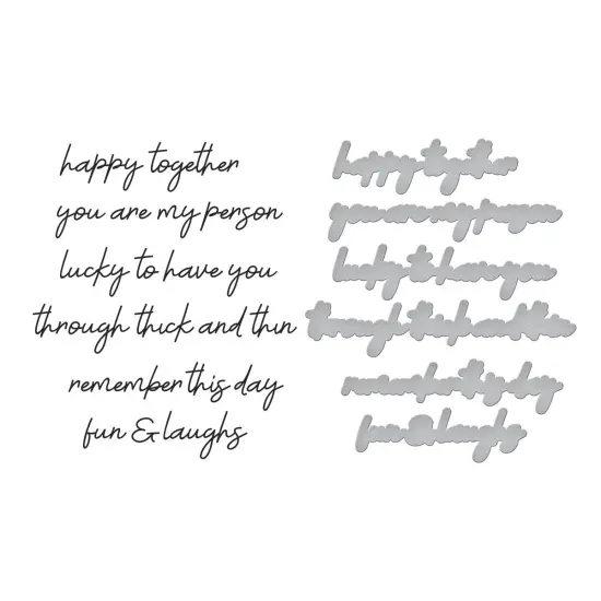 Spellbinders BetterPress Press Plate & Die Set-Friends Sentiments {3}