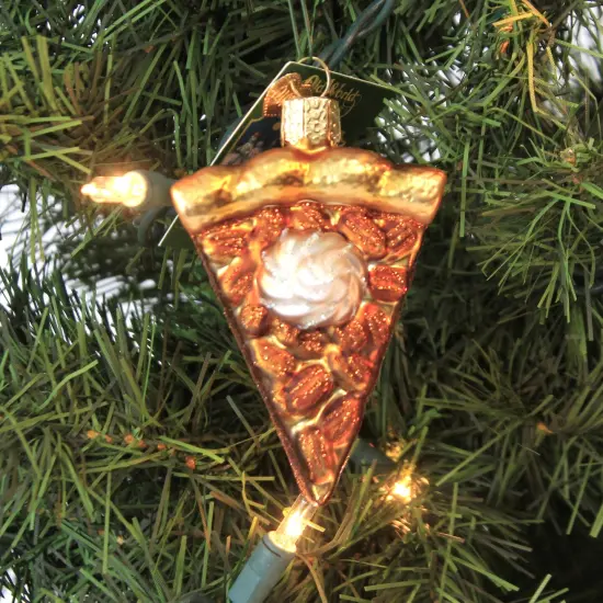 Old World Christmas 3.25 In Piece Of Pecan Pie Tree Ornament , Southern Favorite Gold {3}