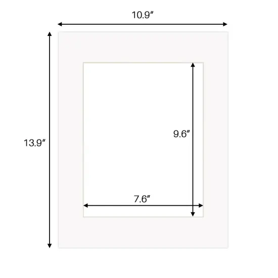 ZBEIVAN 11x14 White Picture Mats with Core Bevel Cut Frame Mattes for 8x10 Pictures - Pack of 12 {6}
