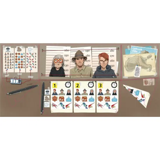 HABA The Key: Theft in Cliffrock Villa - Strategy Deduction Kids Games for Ages 8-12, Family Mystery Board Game with Puzzles and Replayable Clues Multicolor {4}