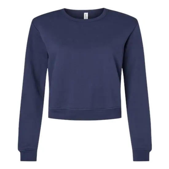 BELLA + CANVAS&reg; Women's Sponge Fleece Classic Crewneck Sweatshirt Navy {1}