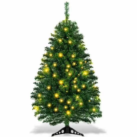4 Feet Tabletop Artificial Christmas Tree with LED Lights {4}