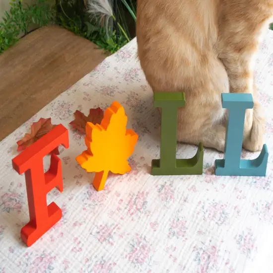 FALL Wooden Signs Tabletop Fall Decorations {5}