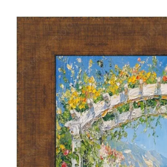 Wide Antique Gold Bronze Flat Picture Frame 27x27 frame {2}