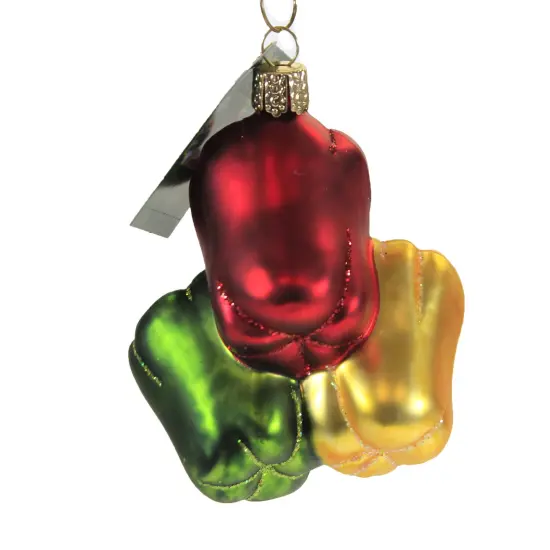 Old World Christmas 3.0 Inch Bell Peppers Tree Ornament , Vegetables Good Luck Multicolored {2}
