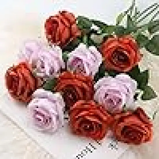 Fake Artificial Roses Silk Flowers with Stems {4}