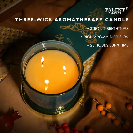 Christmas Candles, Large 3 Wick Jar Candles, Christmas Pine Scented Candles Gifts for Women, Christmas Gift Ideas with Soy Wax Candles, Balsam & Cedarwood {4}