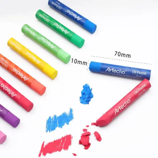 Oil Pastels Set of 120 Colors Wooden Box, Soft Oil Pastels for Art Painting, Drawing, Blending, Ideal Gift Choice for Everyone (10 x 70 mm) {4}