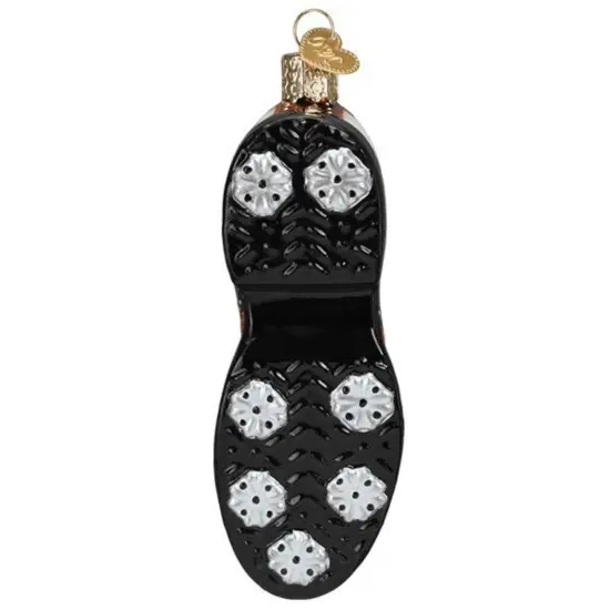 Old World Christmas 4.5 Inch Golf Shoe. Tree Ornament , Spike Leisure Sport White {2}