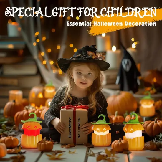 6-Pack Halloween Pumpkin Lantern - Orange&Green {4}