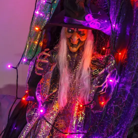 2 Pack Halloween Hanging Witch with Scary Sound Effect {2}