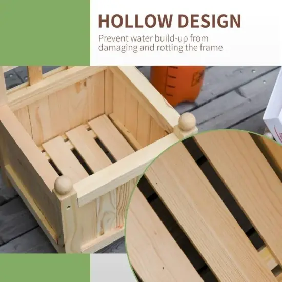 Raised Garden Planter Box with Trellis Ideal for Growing Vines {3}