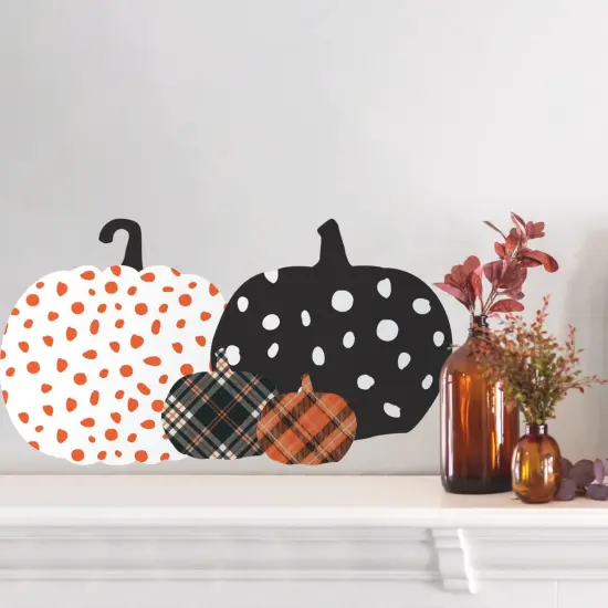 Decorative Pumpkins Peel and Stick Wall Decal {4}