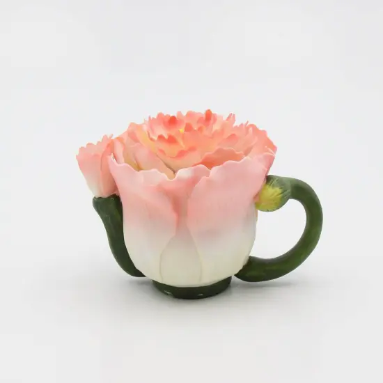 Ceramic Mini Peony Flower Teapot Figurine, Gift for Her, Gift for Mom, Kitchen D&eacute;cor, Tea Party D&eacute;cor, Caf&eacute; D&eacute;cor, Spring Kitchen Decor {2}