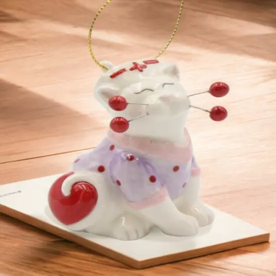 Ceramic Whisker Cat Nurse Ornament, Home Décor, Gift for Her, Gift for Mom, Kitchen Décor, Cat Lovers Gift, Gift for Nurse {2}