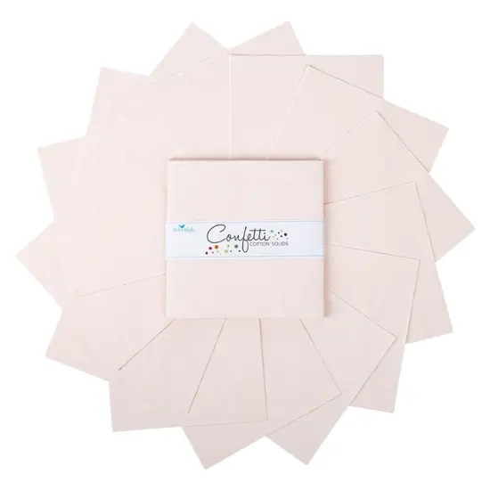Confetti Cotton 10" Square Pack (Layer Cake / 10" Stacker) in Champagne Pink byfor Riley Blake (10-120-CHAMPAGNE-42) {3}