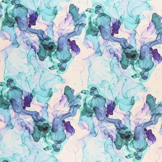 Mook Fabrics Smoke Print Cotton Fabric [108 in. Wide] - By The Yard Teal/Lavender {3}