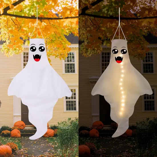 3PCS Halloween Decorations Outdoor - Cute Windsock {4}