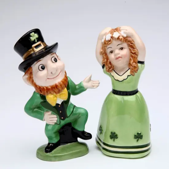 Ceramic Irish Couple Dancing Salt and Pepper Shakers, Home D&eacute;cor, Gift for Her, Gift for Mom, Kitchen D&eacute;cor, Irish Saint Patrick&rsquo;s Day D&eacute;cor {3}