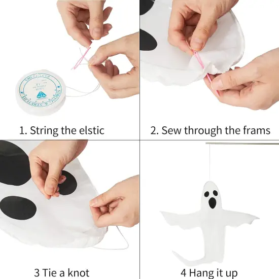 Peek A Boo Hanging Ghost Decor - 50" X 53" (Ghost 1) {4}