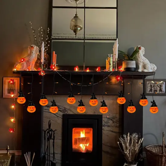 7FT LED Halloween Indoor Curtain String Lights {4}