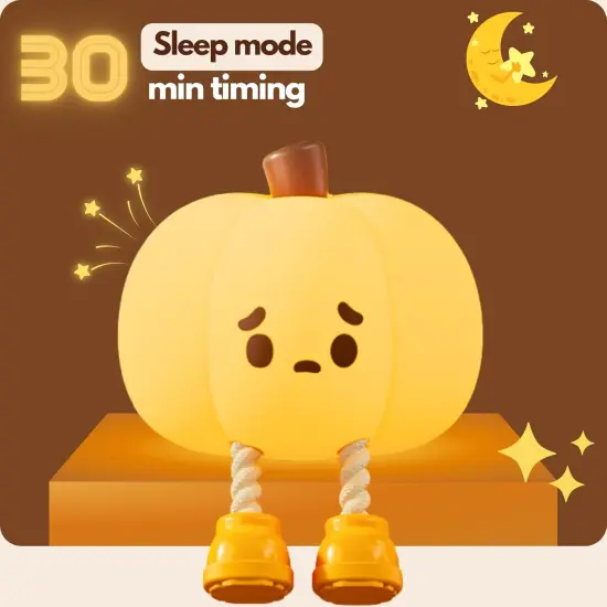 Cute Pumpkin Decor Silicone Rechargeable Night Lamp {4}