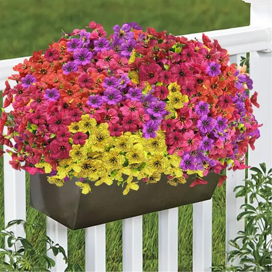 Artificial Fall Flowers for Outdoors -10 PCS {5}