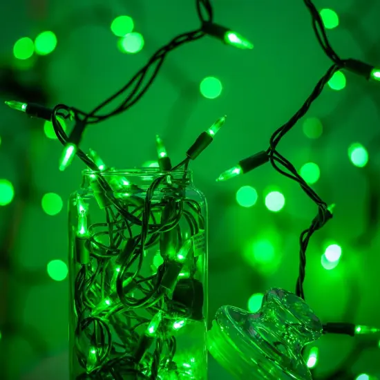 200 Count Green LED Christmas Lights, 66 Feet {2}
