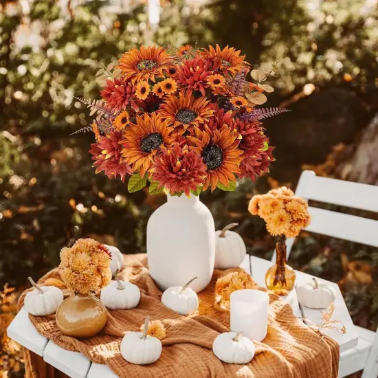 2 Pcs Fall Sunflowers Artificial Home Centerpiece {4}