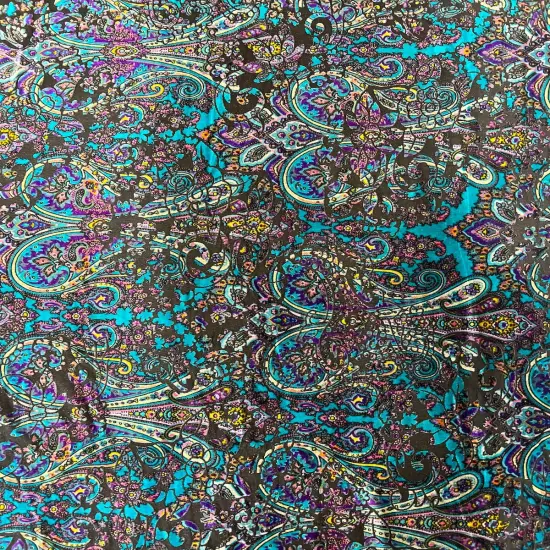 1 Yard Sur Multicolor Burnout Stretch Velvet Fabric 60 Inches Width Teal Blue {1}