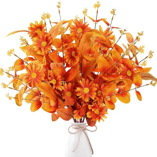 Artificial Fall Flowers 6 Pcs Floral Arrangement {1}