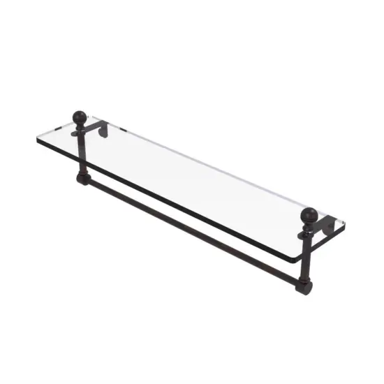 Mambo 22 InchGlass Vanity ShelfWith Integrated Towel Bar - Ma-1/22Tb-Vb {1}