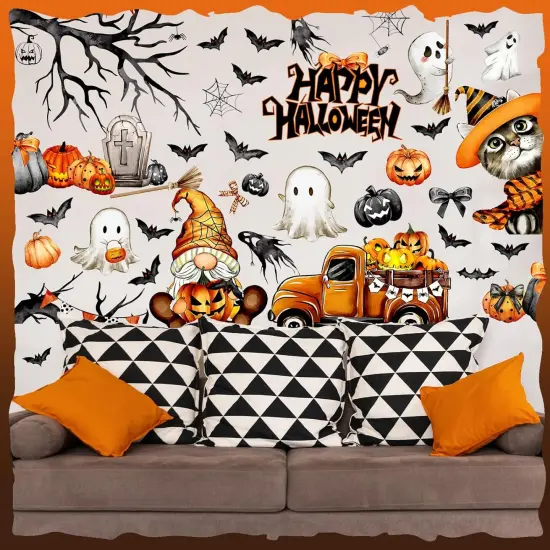 Watercolor Halloween Wall {3}