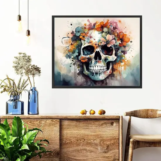 Skull Paint by Numbers for Adults with Framed {3}
