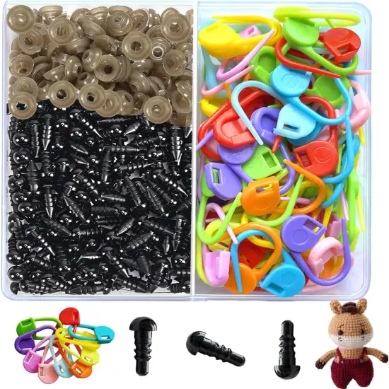 5mm Plastic Safety Eyes Black with Washers (5mm) {1}