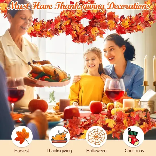 4 Pack Thanksgiving Fall Decorations for Home Porch, (Red) {4}