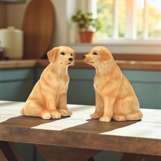 Ceramic Labrador Dog Salt & Pepper Shakers, Home Décor, Gift for Her, Gift for Mom, Kitchen Décor, Dog Lover Gift {1}
