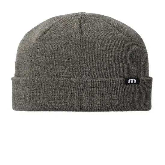 TravisMathew Solid Cuffed Beanie Acrylic Warm Comfortable Adjustable Cuff Black {5}