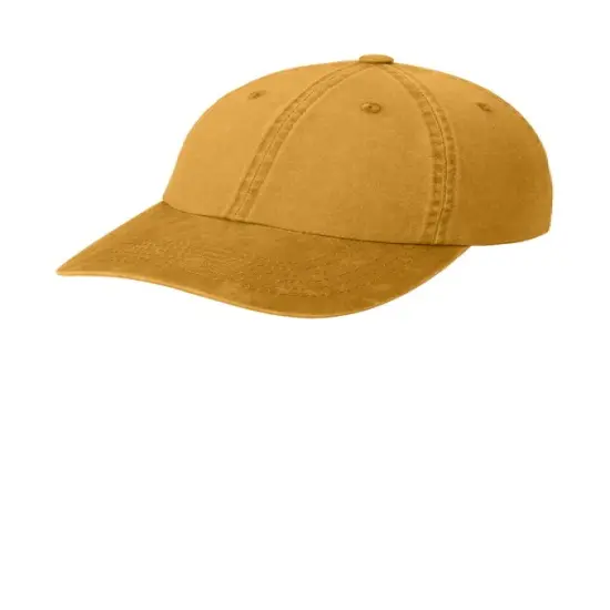 Port Authority&reg; Garment Washed Cap, Unstructured Low Profile Cotton Twill Hat with Adjustable Buckle Closure Dandelion {1}