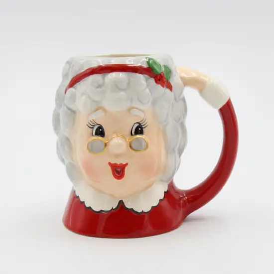Ceramic Christmas Mrs. Claus Mug, Home D&eacute;cor, Gift for Her, Gift for Mom, Kitchen D&eacute;cor, Christmas D&eacute;cor {2}