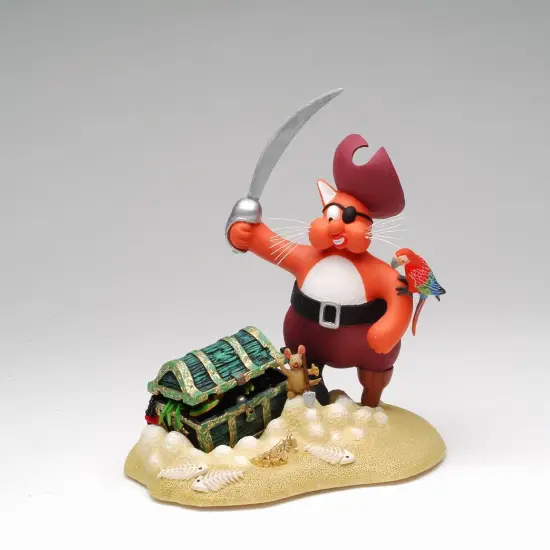 Treasure Hunter Pirate Cat Figurine, Home D&eacute;cor, Gift for Kid, Kids' Room D&eacute;cor, Cat Lovers Gift, Pet Loss Gift {3}