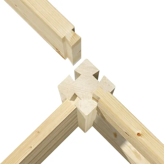 Brown Pine Wood 2x8 Ft Raised Garden Bed Planter Frame Kit {4}